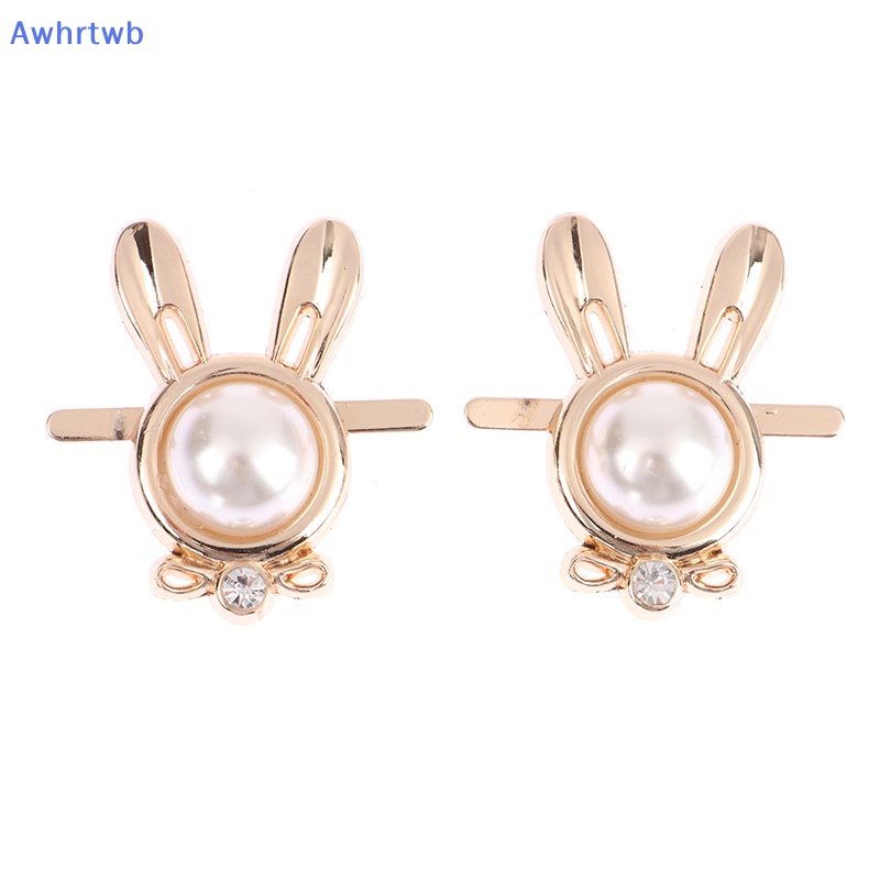 1 Khóa Kẹp Giày Cao Gót Hình Đầu Thỏ Đính Ngọc Trai Cho Nữ Mới