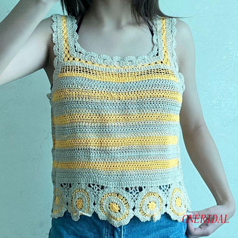 Áo Dệt Kim Không Tay Thời Trang Mùa Hè Cho Nữ Cr