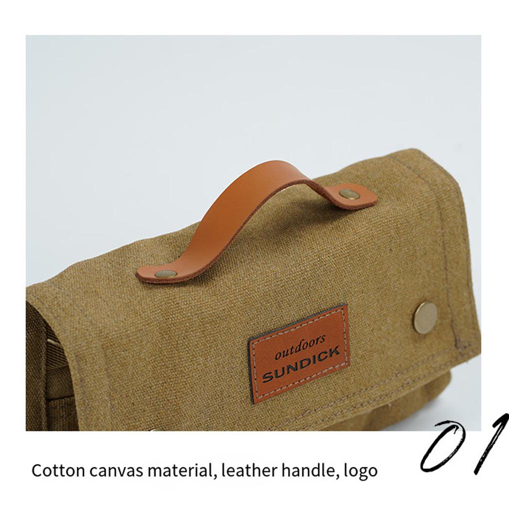 Túi Canvas Đựng Gia Vị Đa Năng Sức Chứa Lớn Tiện Dụng Khi Đi Cắm Trại