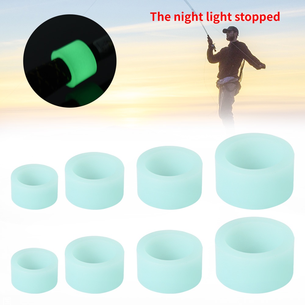 Vòng Silicon Bảo Vệ Cần Câu Cá Chống Trượt Phát Sáng