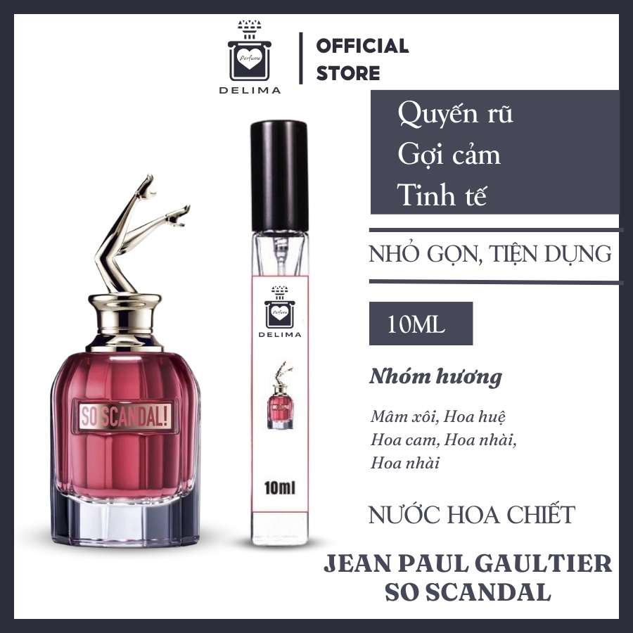 Nước hoa chiết nữ Jean Paul Gaultier So Scandal mini dầu thơm 10ml chính hãng - Delimaperfume