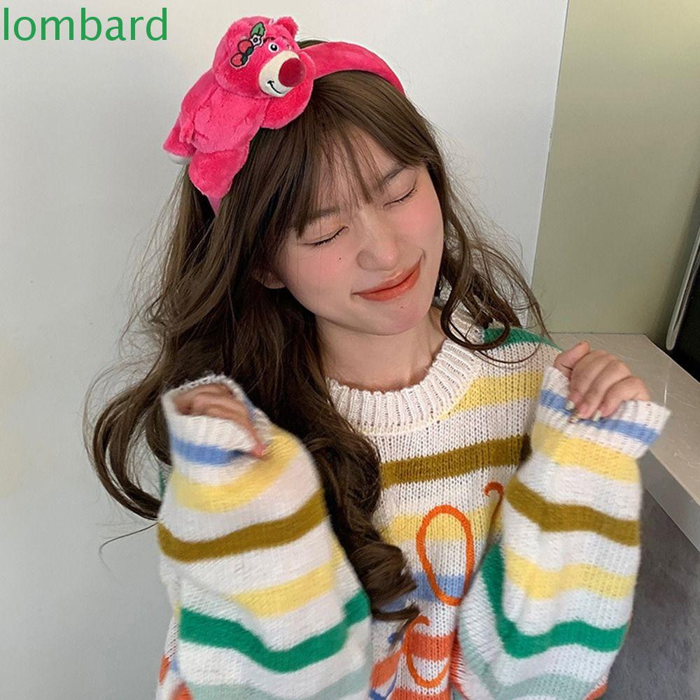 Băng Đô Cài Tóc Rửa Mặt Hình Gấu / Dâu Tây Dễ Thương Cho Nữ