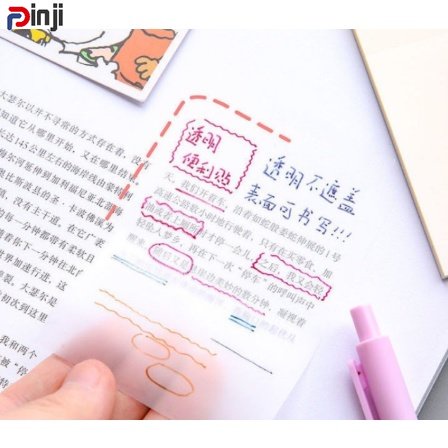 Set 50 Giấy Ghi Chú Trong Suốt Chống Thấm Nước Tiện Dụng Cho Học Sinh