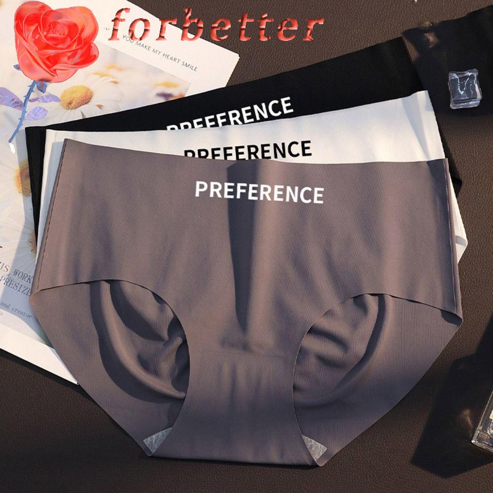 Quần Lót Cotton Lụa Lạnh Lưng Thấp Thoáng Khí Thoải Mái In Chữ Thời Trang Cho Nữ
