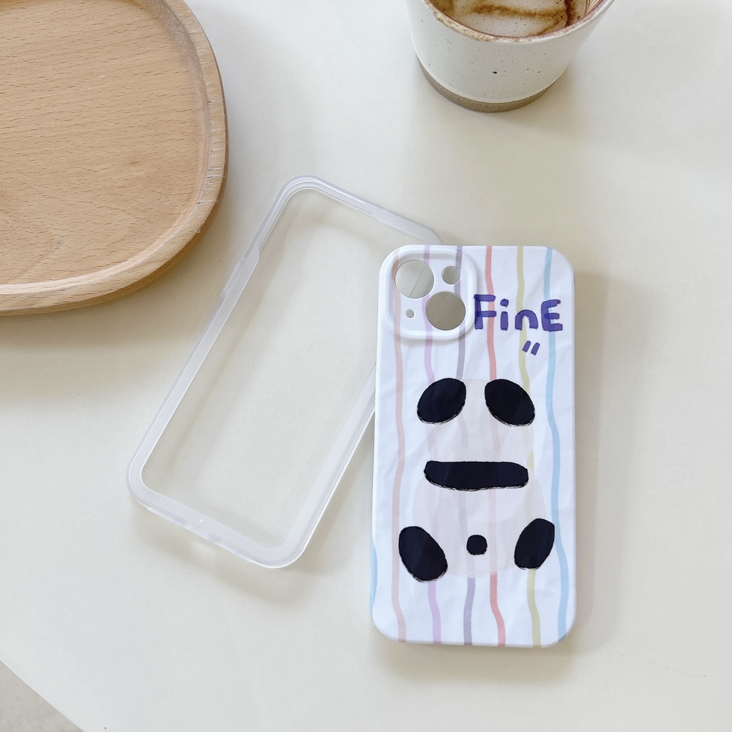 Ốp Điện Thoại PC Cứng Chống Sốc In Hình Gấu Trúc Hoạt Hình Cho iPhone 13 12 11 14 Pro Max