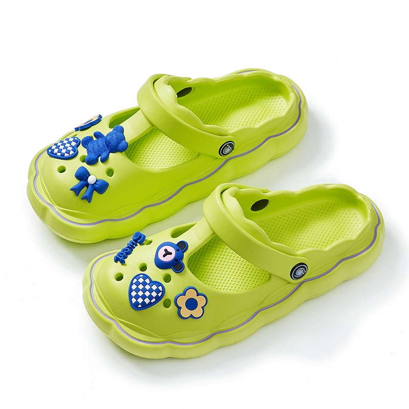 FZ001-C16  - Giày lỗ nữ Gấu hoạt hình mùa hè cô gái dễ thương Bao Đầu đế mềm