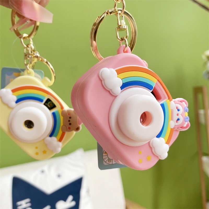 Móc Khóa Hình Máy Ảnh Kỳ Lân Gấu Kỳ Lân Dễ Thương