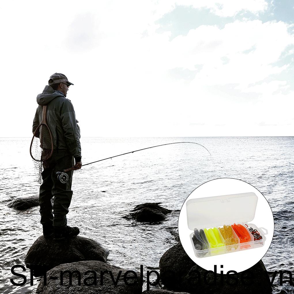 Set 60 Mồi Giả Nhử Cá Bằng Nhựa Gắn Kèm Móc Câu Tiện Dụng