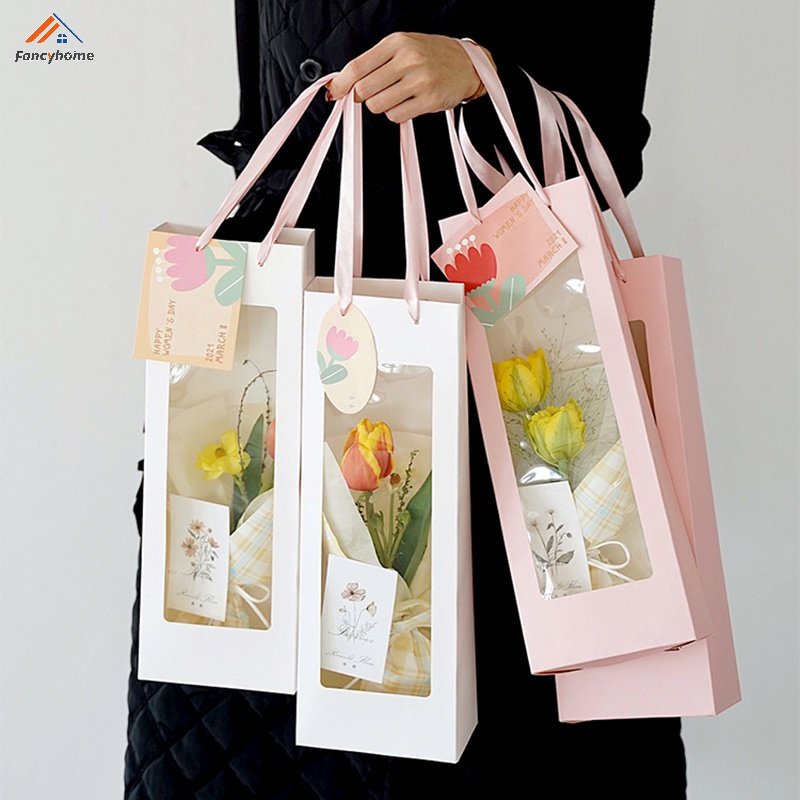 Túi Đựng Quà Trong Suốt Họa Tiết Hoa Xinh Xắn