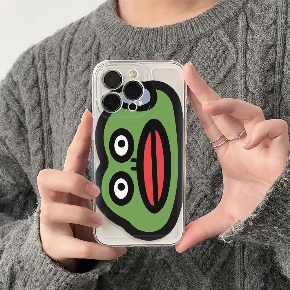 ✅Ốp Điện Thoại Dẻo Hình Chú Ếch Môi Đỏ Dễ Thương Chống Sốc Cho Iphone 6In 78 13 plusiPhone12 14pro 11 max