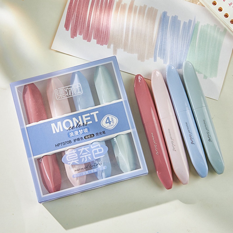 Set 4 Bút Bắt Sáng Màu Kẹo Ngọt Dễ Thương