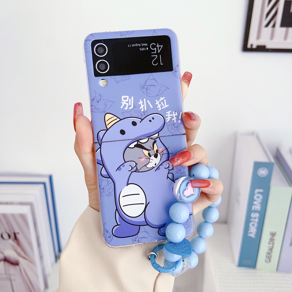 Ốp Điện Thoại PC Họa Tiết Hoạt Hình Dễ Thương Cho Samsung Galaxy Z Flip 4 Z Flip 3 Samsung Z Flip4 Z Flip3