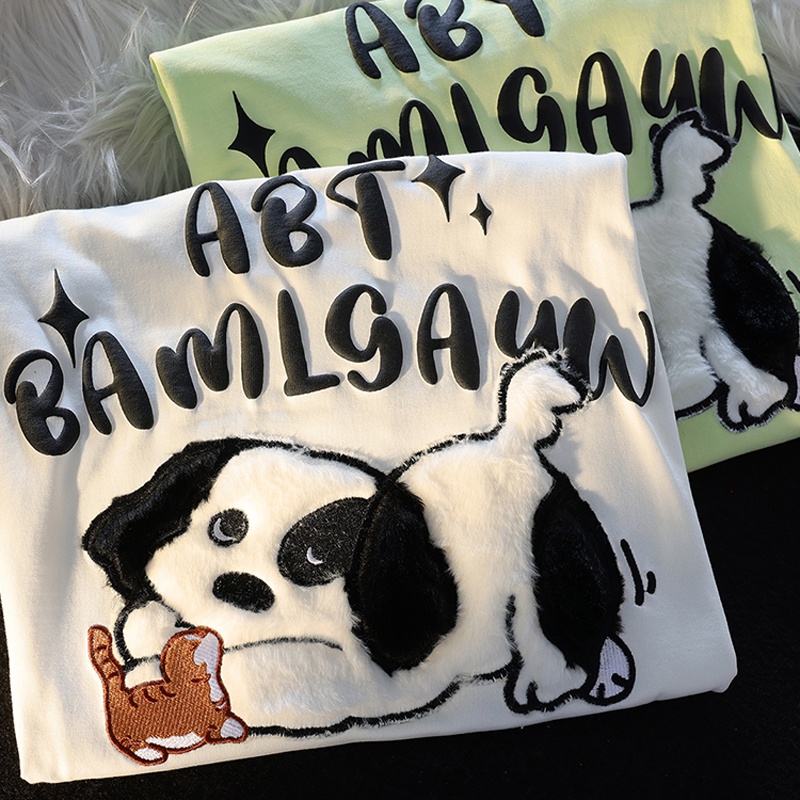 Áo Thun Tay Ngắn Chất Liệu 100% Cotton Cao Cấp Thời Trang Theo Phong Cách Hàn Quốc Cho Nữ