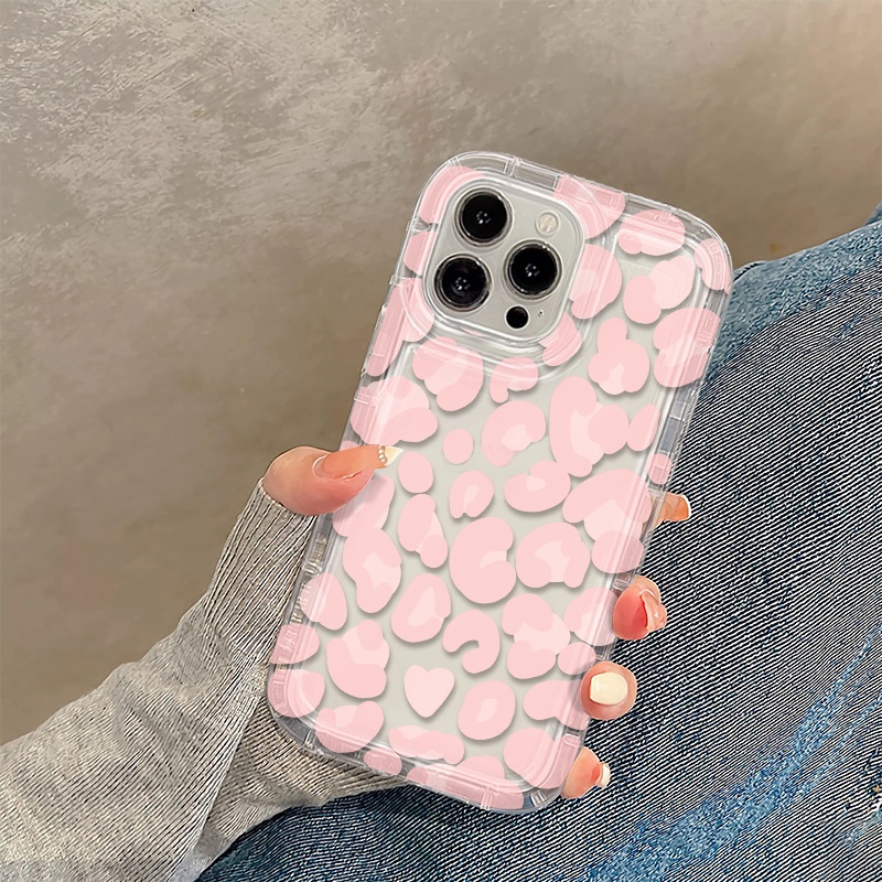 Ốp Điện Thoại Silicon TPU Mềm Trong Suốt Họa Tiết Da Báo Chống Sốc Cho IPhone 14 13 11 12 Pro XS Max X XR 7 + 8 Plus