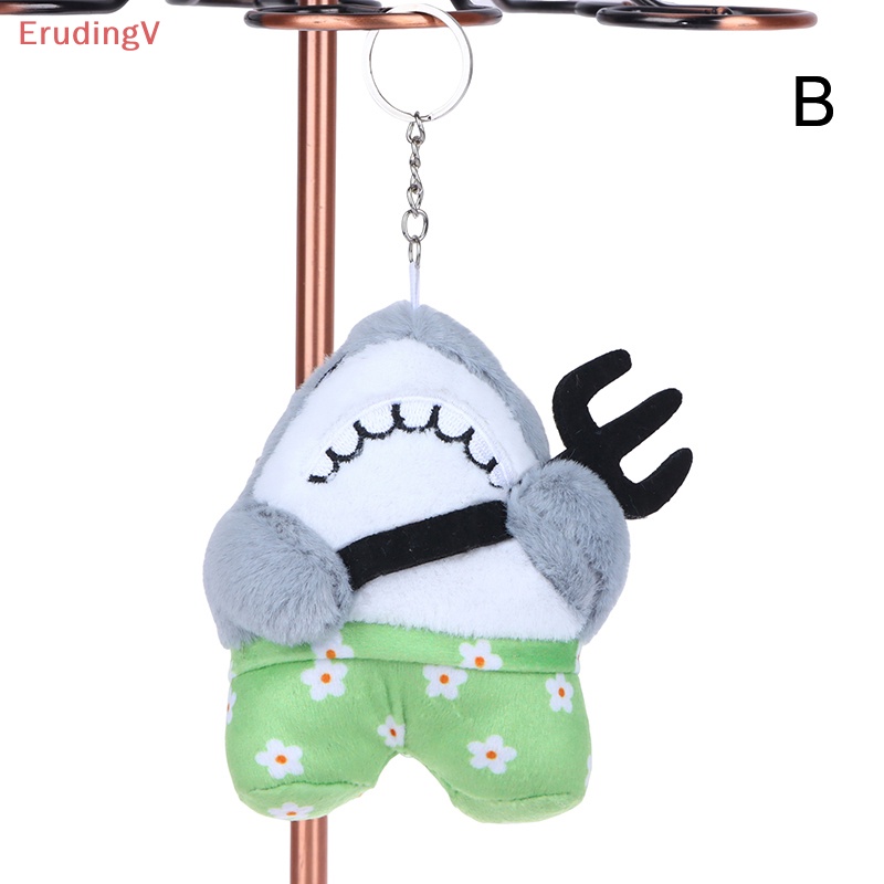[ErudingV] Móc Khóa / Ba Lô / Túi Xách Hình Cá Mập Nhồi Bông Mềm Mại Trang Trí Xe Hơi / Quà Tặng Trẻ Em