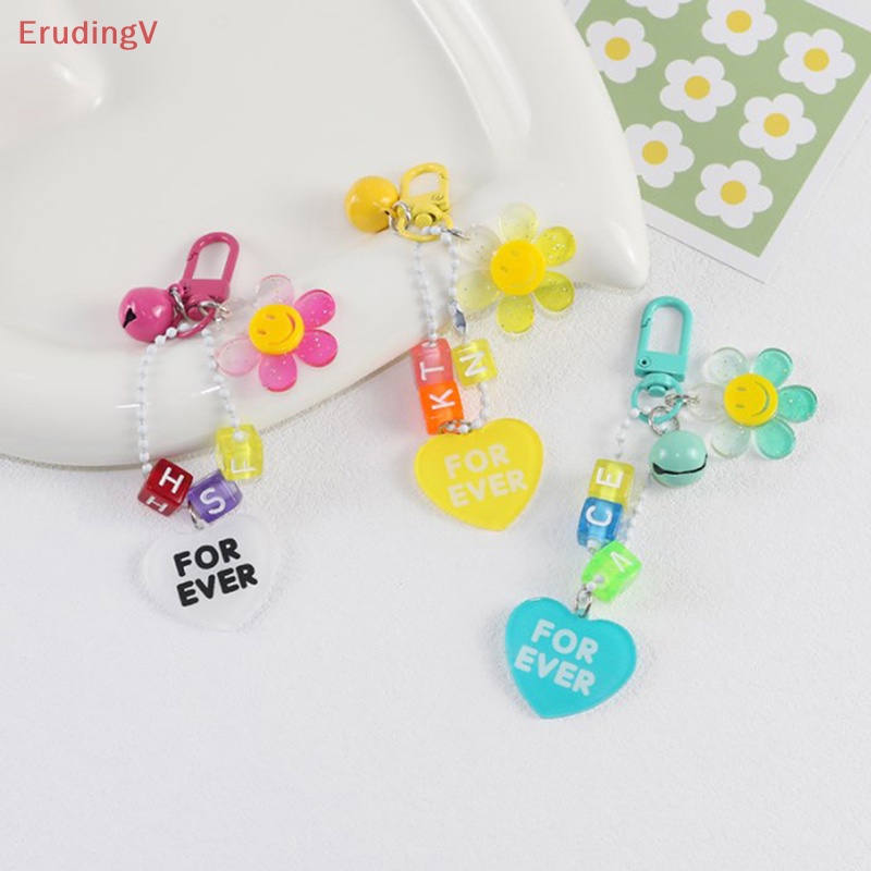 [ErudingV] Ins Móc Khóa Ba Lô / Đồ Chơi Trang Trí Hình Hoa Hướng Dương Mặt Cười Dễ Thương Sáng Tạo