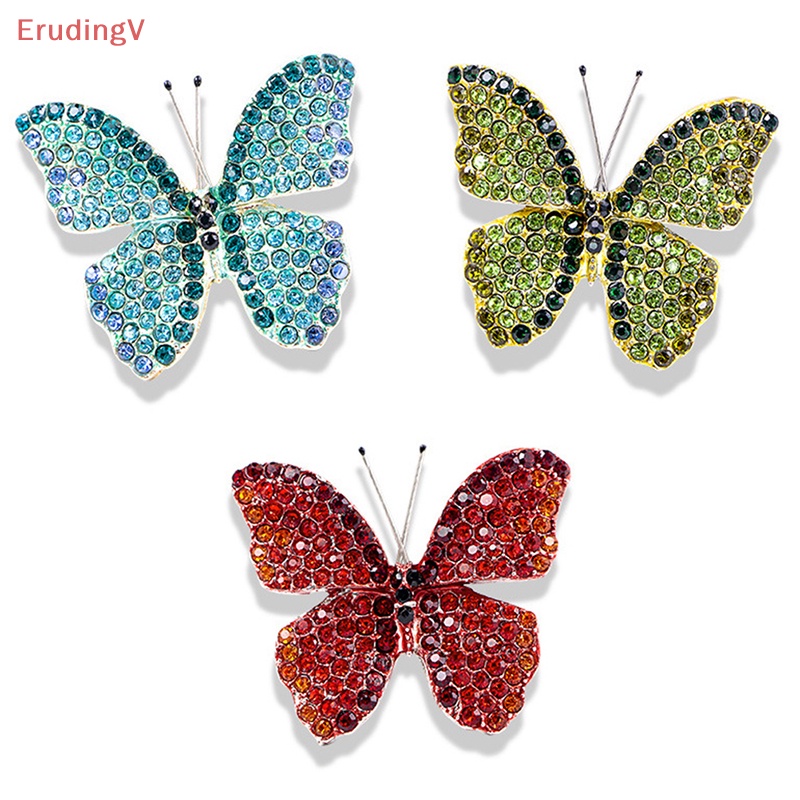 [ErudingV] Ghim Cài Áo Hình Bướm Đính Đá Pha Lê Cổ Điển Cho Nữ [Mới]