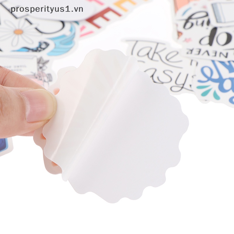 1 [prosperityus1] 100 Miếng Dán Vinyl Chống Nước Trang Trí Xe Hơi Laptop