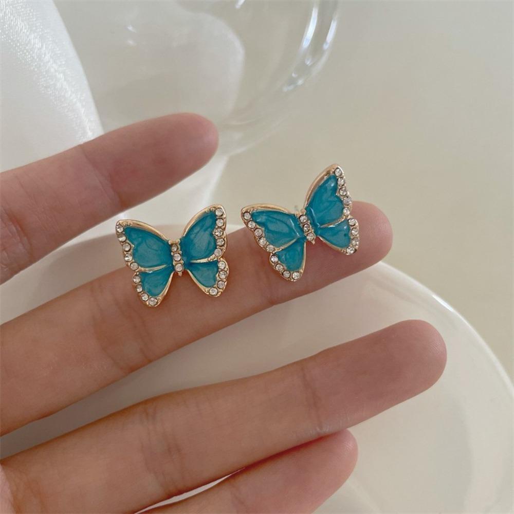 Bông Tai Hình Bướm WMES15H Không Gây Dị Ứng Thời Trang Cá Tính Cho Nữ