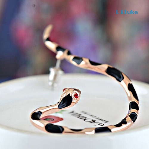 Đôi Khuyên Tai HìNh RắN ĐíNh Kim Cương Giả ThờI Trang Cho Nữ