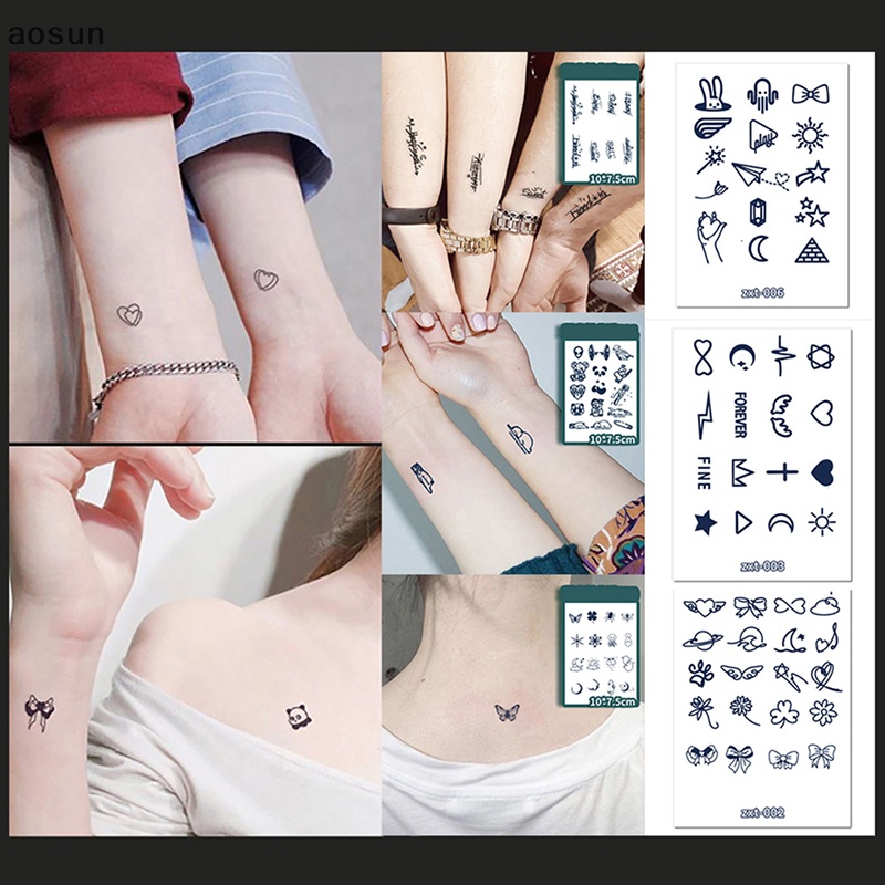 Aosun Hình Xăm Dán Tạm Thời Họa Tiết Đáng Yêu Nhỏ Nhắn Như Thật