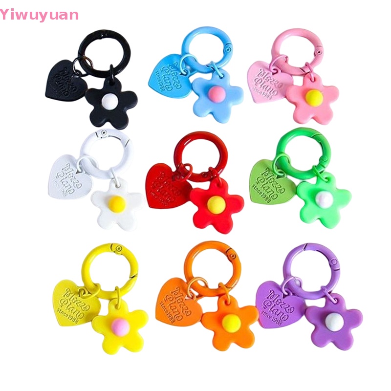 < Yiwuyuan > Móc Khóa Trang Trí Ba Lô / Ô Tô Hình Hoa Nhiều Màu Dễ Thương