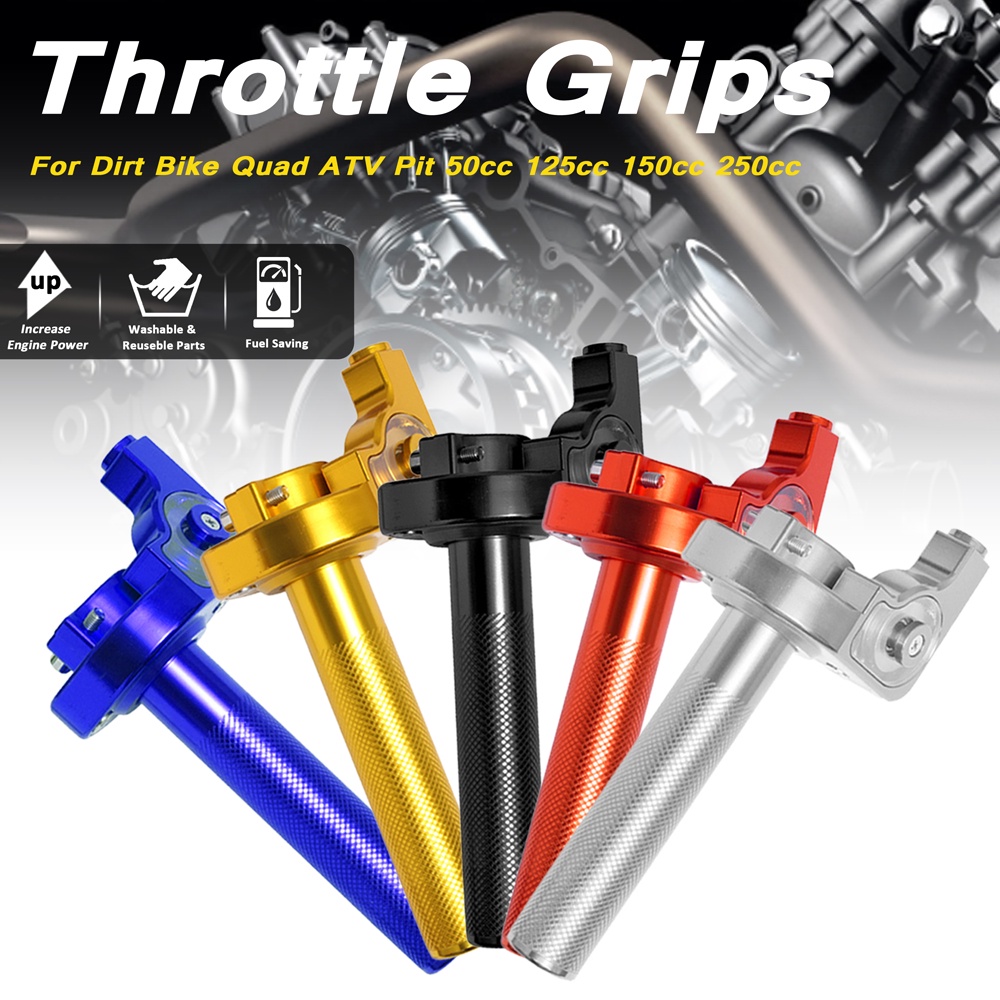 Cùm tăng domino kèm công tắc đề và dây ga thái CNC Tay Cầm Ga Xoắn Dành Cho Xe Đạp Địa Hình 110-250cc Sửa Đổi
