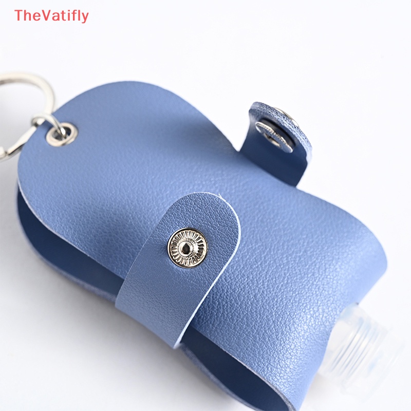 [Thevalifly] Chai Đựng Nước Rửa Tay Khử Trùng Bằng Da Có Móc Khóa Có Thể Nạp Lại