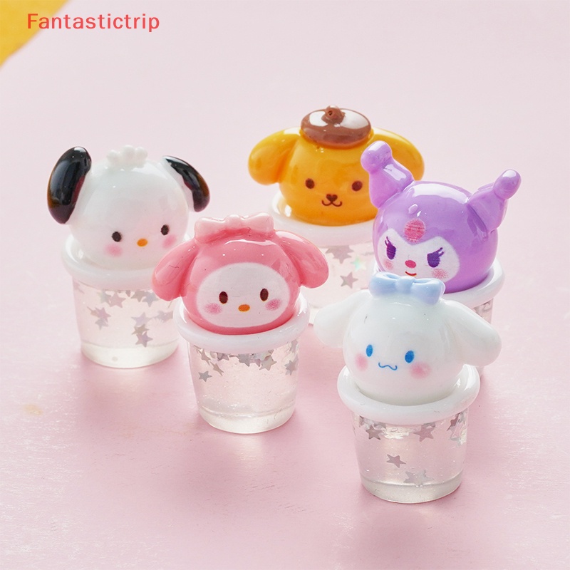 [Fantastictrip] Mặt Dây Chuyền Ba Chiều Bằng Nhựa Resin Hình Động Vật Hoạt Hình Màu Macaron Dễ Thương DIY Mới