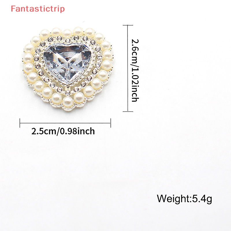 Khóa Cài Hộp Quà Bằng Acrylic / Hợp Kim / Ngọc Trai / Trái Tim Kích Thước 27 * 26mm DIY