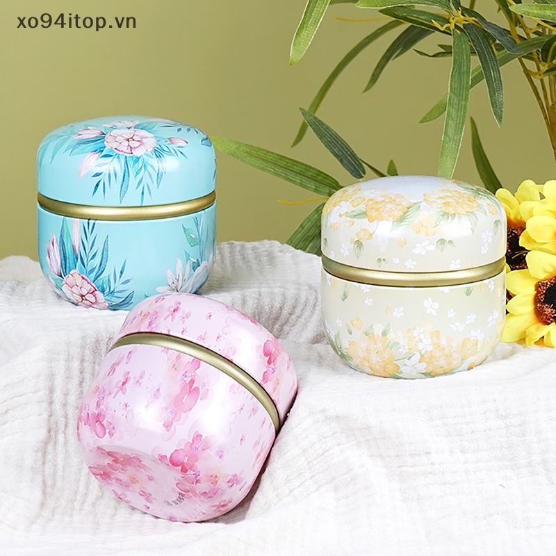 1 Hũ Thiếc Đựng Trà / Kẹo Có Nắp Đậy