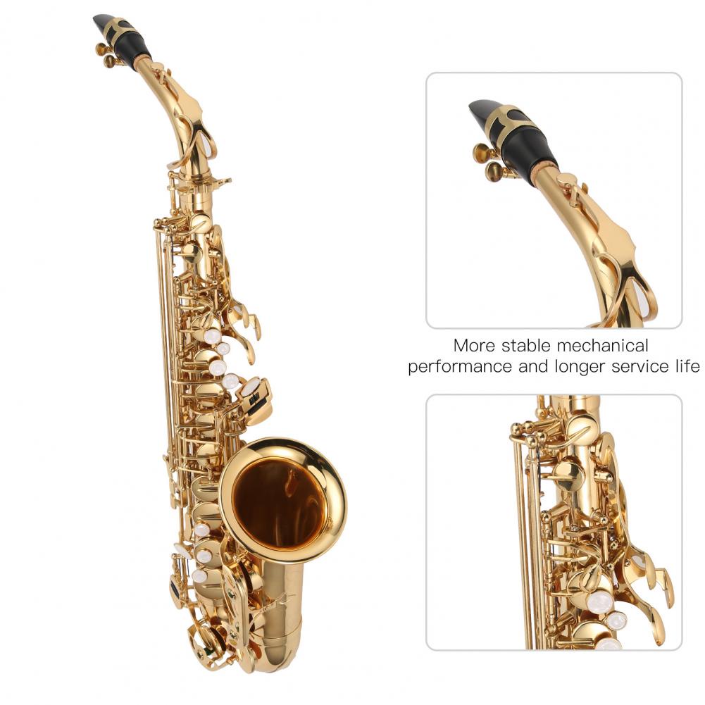 [Trong Kho] Saxophone Alto Brass Eb chuyên nghiệp với phụ kiện ống ngậm Thiết bị nhạc cụ AKOASM