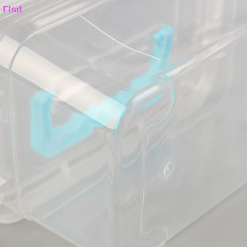 {Ffsd} Hộp Nhựa Vuông Mini Trong Suốt Đựng Trang Sức Hạt Cườm * Bán Chạy