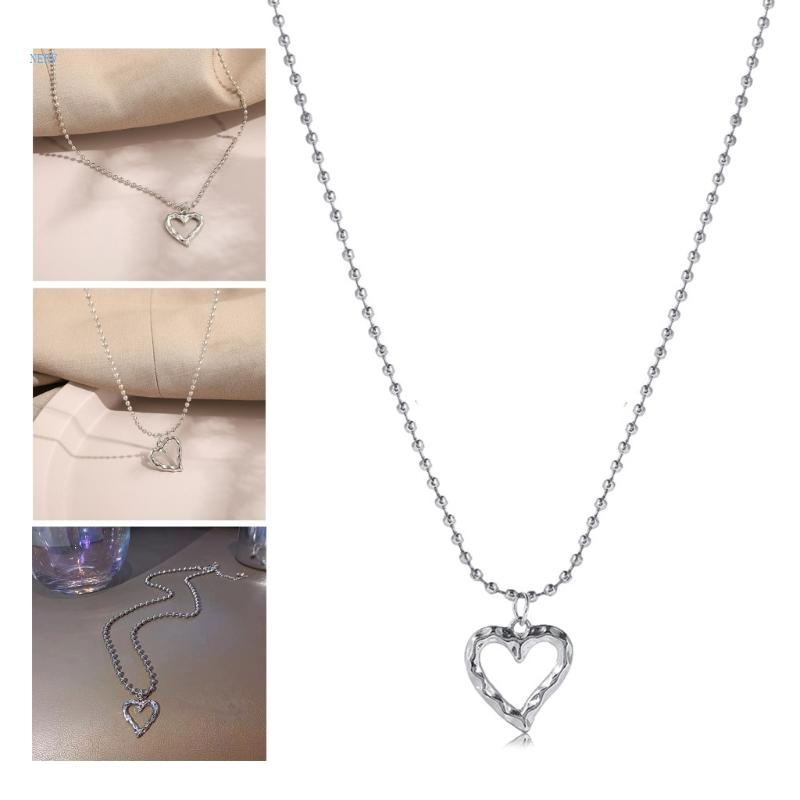 Vòng Cổ Choker Mặt Trái Tim Rỗng Thanh Lịch