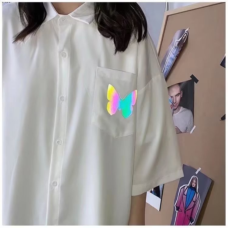 Áo Thun Ngắn Tay Form Rộng Họa Tiết Kẻ Sọc 5 / 7 Điểm Thời Trang Mùa Hè Cho Nam