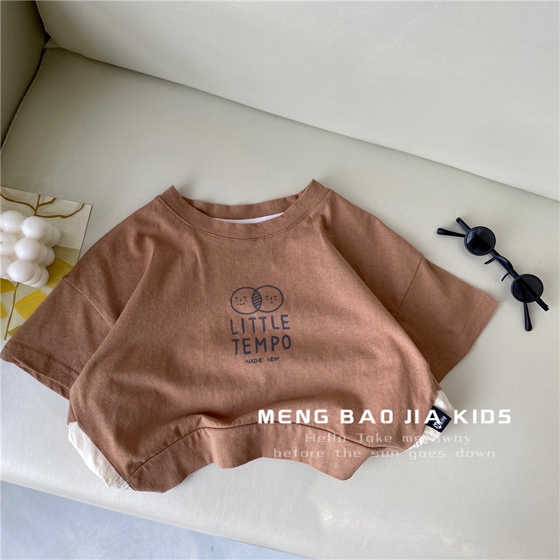 Áo thun ngắn tay cotton mùa hè cho bé