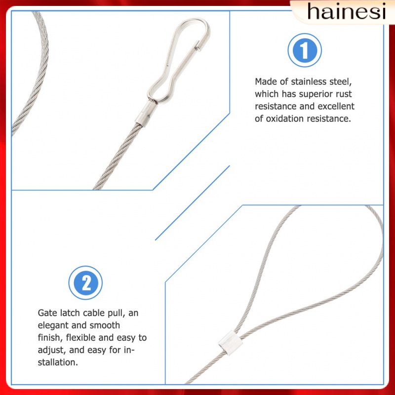 Bộ 3 Cái Chốt Cố Định Dây Cáp Cổng Bằng Thép Không Gỉ Chống Rơi Có Thể Điều Chỉnh