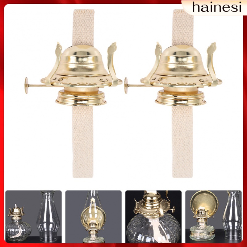 Kerosene Lamp Holder Oil Parts Wick Head Glass 2 Pcs