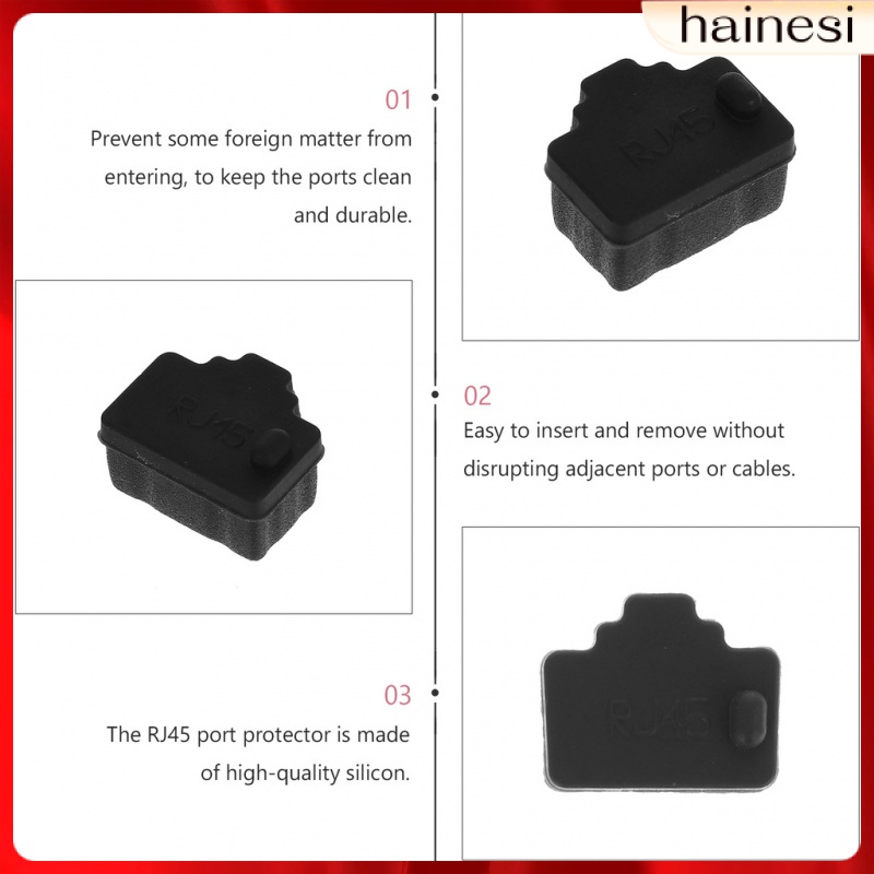 Set 20 Nắp Silicone Đậy Cổng Bộ Định Tuyến Rj45 Chống Bụi