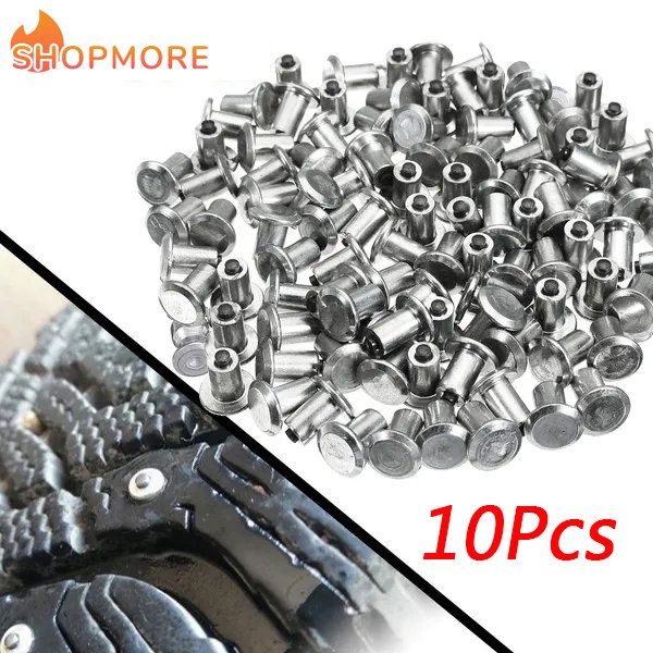 Bộ 10 Đinh Tán Chống Trượt Dùng Cho Lốp Xe Hơi Đi Tuyết