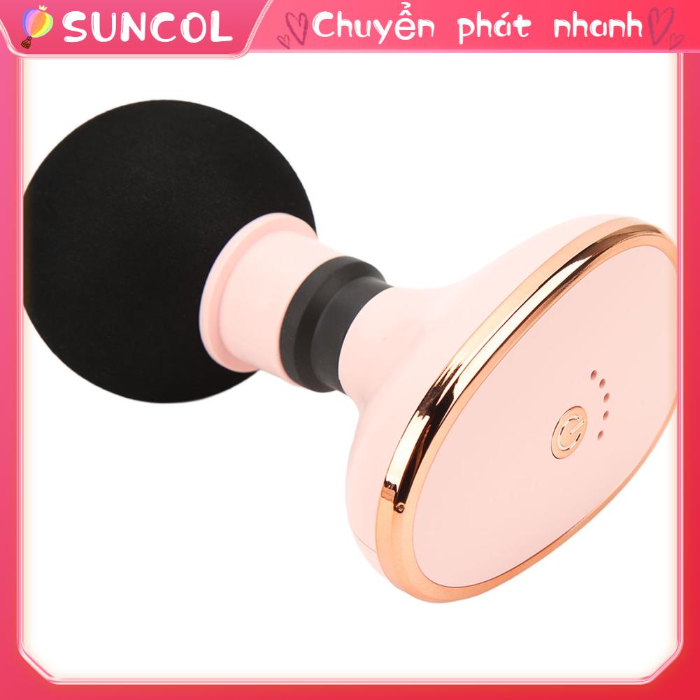 SUNCOL Máy Mát Xa Mini 5 Bánh Răng Rung Thư Giãn Cơ Giảm Mệt Mỏi Kích Thước Lòng Bàn Tay Di Động Hồng