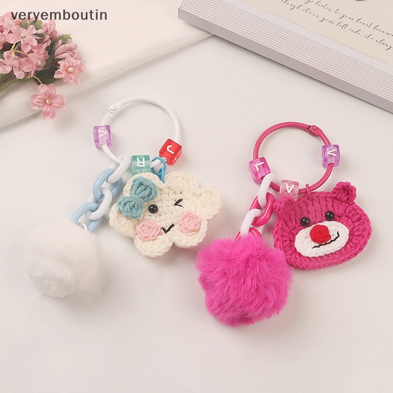 Móc Khóa Đan Len Họa Tiết Hoạt Hình Dễ Thương Sáng Tạo