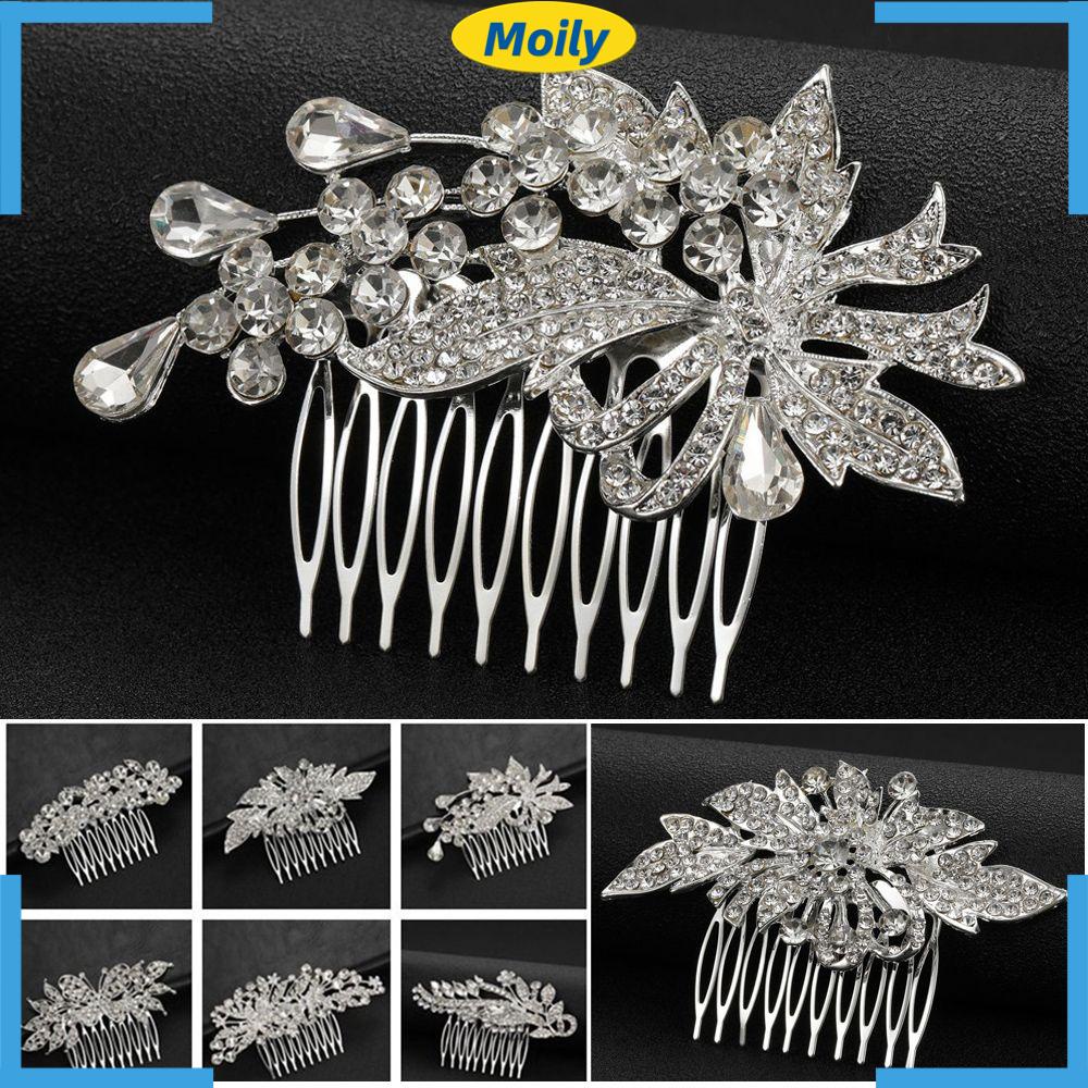 Lược Cài Tóc Hình Hoa Xinh Xắn Cho Cô Dâu|Phụ Kiện Trang Trí Tóc Xinh Xắn Chất Lượng