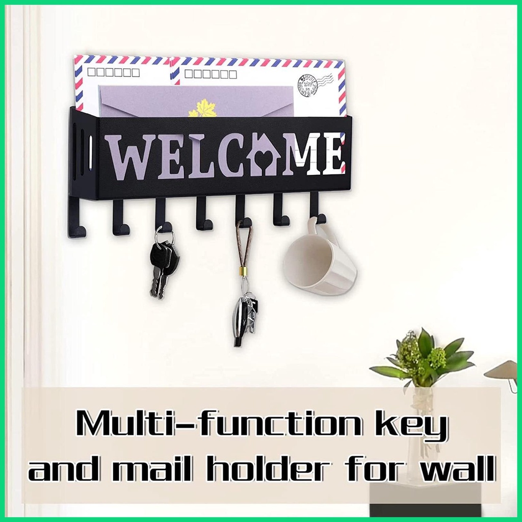 Giá Đỡ Chìa Khóa 7 Móc Treo Tường Bằng Sắt Tiện Dụng