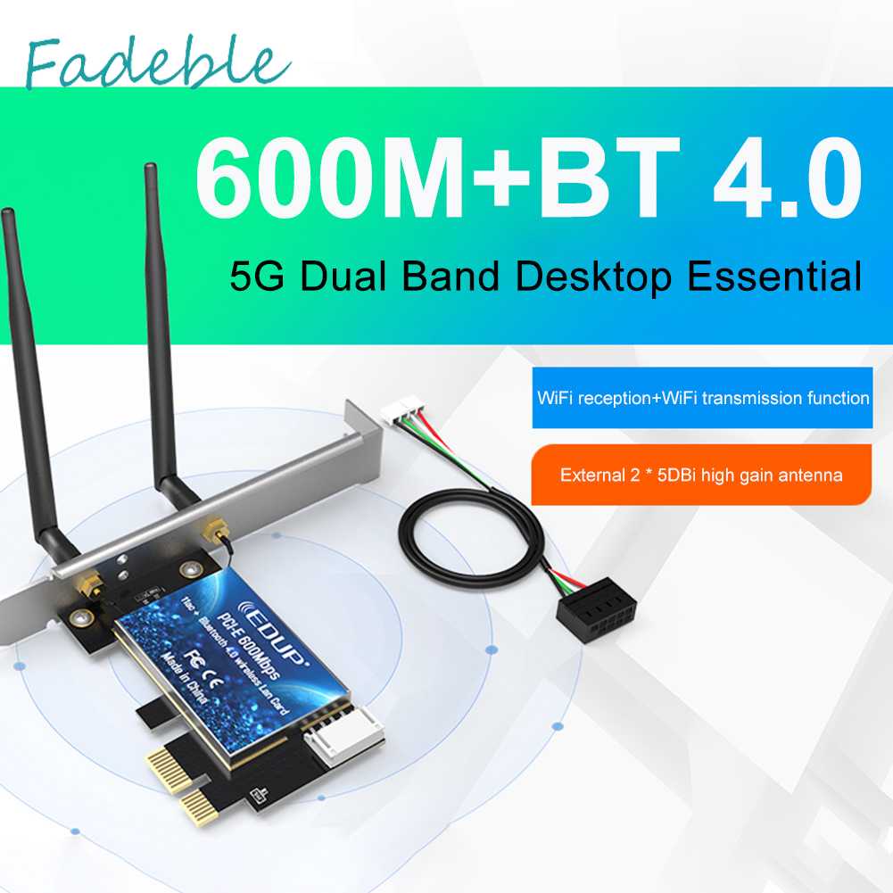 Thẻ Mạng WiFi Băng Tần Kép 2.4GHz / 5GHz Bluetooth 4.0