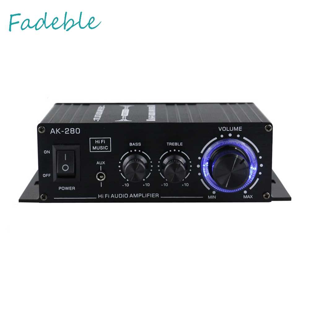 Bộ Khuếch Đại Âm Thanh Kỹ Thuật Số AK-280 40W + 40W 12V 2 Kênh Chuyên Dụng