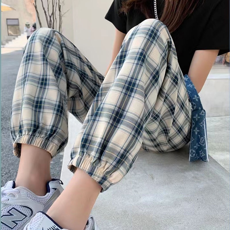 Quần Harem Lụa Lạnh Dáng Suông Rộng Dây Rút Thời Trang Mùa Hè Dành Cho Nữ