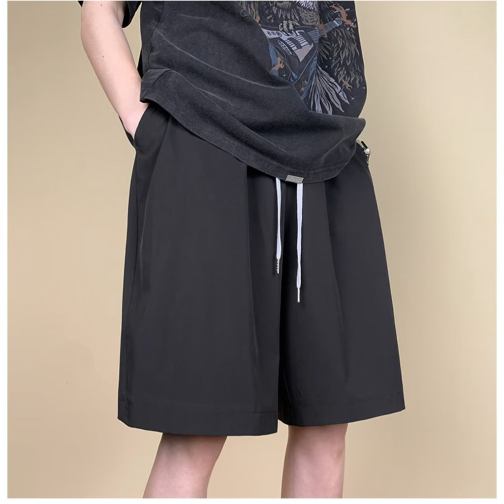 Quần Short Thể Thao Bóng Rổ Vải Lụa Lạnh Mỏng Nhanh Khô Thời Trang Mùa Hè Cho Nam