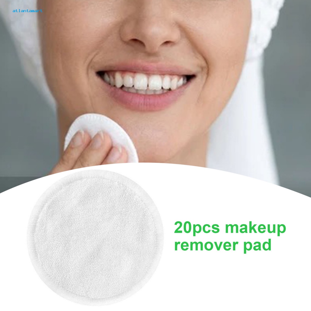 Túi Đựng Đồ Dùng Cao Cấp Tiện Dụng| Bộ 20 Miếng Bông Tẩy Trang Bằng Vải Cotton Tre Tự Nhiên Thấm Hút Nước Mạnh Có Thể Giặt Sạch