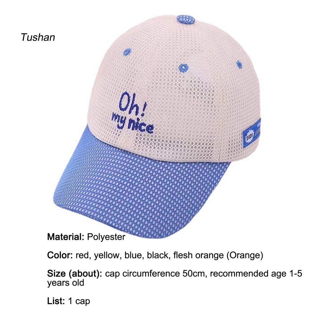 Mũ Lưỡi Trai Phối Lưới Thoáng Khí Thời Trang Mùa Hè Cho Bé